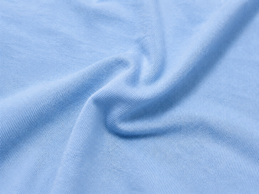 Sky blue bamboo-based fabric