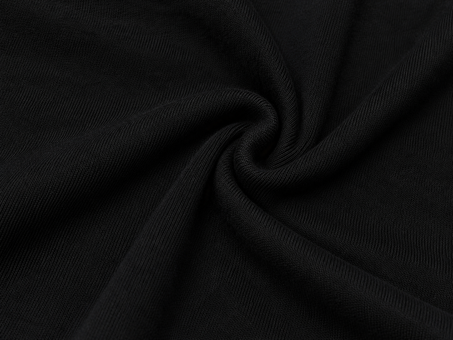 Black bamboo-based fabric
